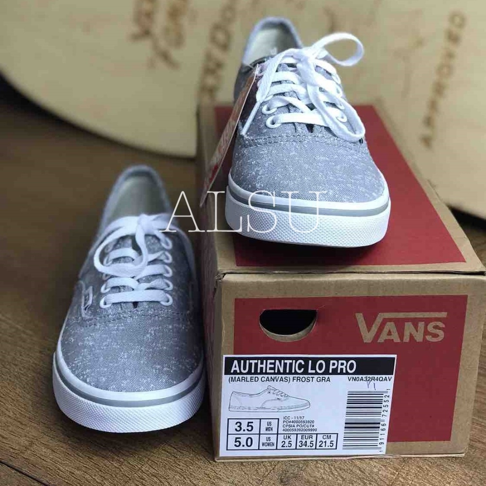VANS 🔥SALE!🔥 Authentic Shoes Low Pro Marled Grey Sneakers Women’s Size 5 NEW - Picture 5 of 8